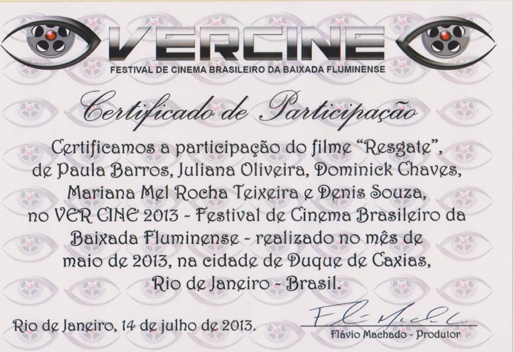Certificado Vercine 2013